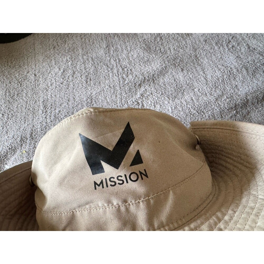 Men's Mission Sun Hat With Pull String Tan Color One Size Fits All